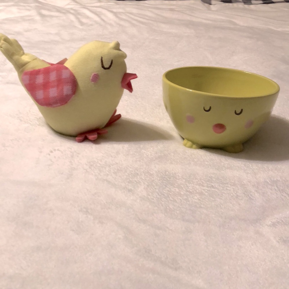 🌻 LAST CHANCE🌻Chick Bowl & Sit About Set